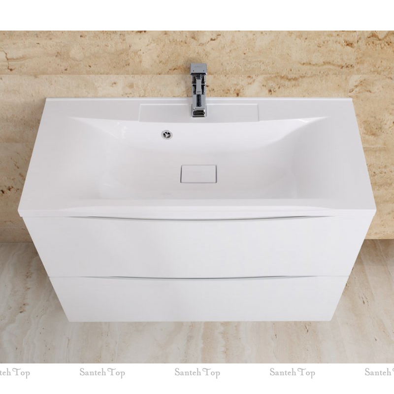 Тумба с раковиной belbagno marino 70 bianco lucido