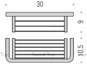 Полка colombo design lulu b6233 хром